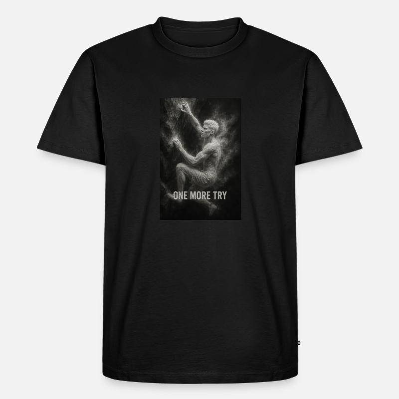 One more try. - Men's Premium Organic T-Shirt - black