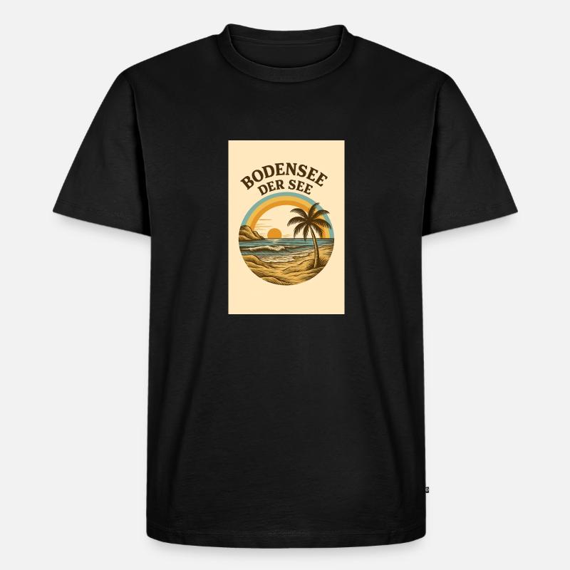 Bodensee - DER See - Männer Premium Bio T-Shirt - Schwarz