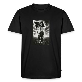 Unisex Anarchist T-Shirt – An Angel Passes - Men's Premium Organic T-Shirt - black - Front - Nico (187cm)