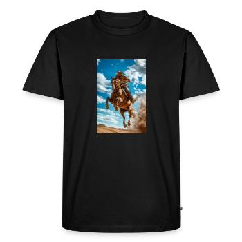 Saut épique de cow-boy - T-shirt Premium bio Homme - noir - Devant - Nico (187cm)