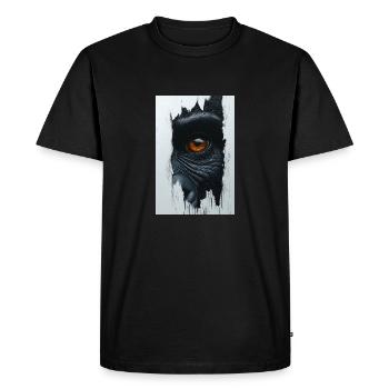 Regard primitif perçant - T-shirt Premium bio Homme - noir - Devant - Nico (187cm)