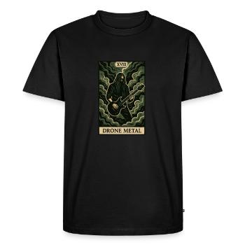 Drone Metal (Card XVIII) - Men's Premium Organic T-Shirt - black - Front - Nico (187cm)