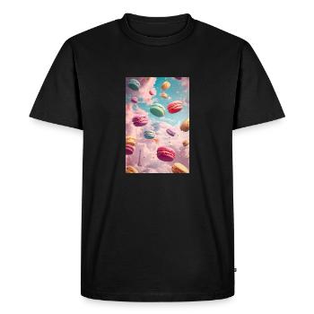 Parisian Macaron Dreamscape - Men's Premium Organic T-Shirt - black - Front - Nico (187cm)
