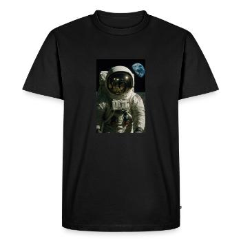 Concept Art du canular de l’alunissage - T-shirt Premium bio Homme - noir - Devant - Nico (187cm)