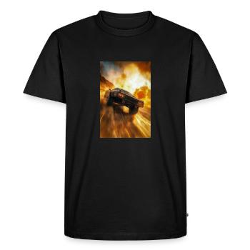 Muscle Car dans Firestorm Drift - T-shirt Premium bio Homme - noir - Devant - Nico (187cm)