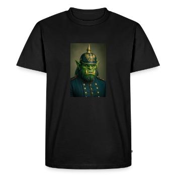 Imperial Orc General - Men's Premium Organic T-Shirt - black - Front - Nico (187cm)