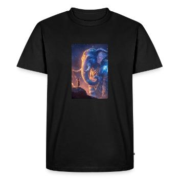 Gardien de l’éléphant céleste - T-shirt Premium bio Homme - noir - Devant - Nico (187cm)