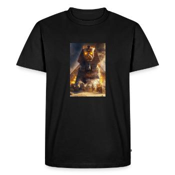 Awakened Sphinx of Fire - Men's Premium Organic T-Shirt - black - Front - Nico (187cm)