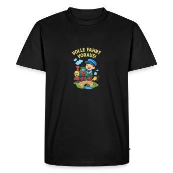 Railway Children Full Ride Ahead - Men's Premium Organic T-Shirt - black - Front - Nico (187cm)
