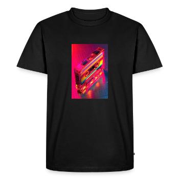 Neon Rainbow Cassette Tape - T-shirt Premium bio Homme - noir - Devant - Nico (187cm)