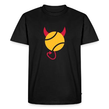 Tennis Devil - T-shirt Premium bio Homme - noir - Devant - Nico (187cm)