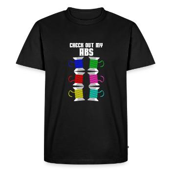Check Out My Abs - 3D Printer - Men's Premium Organic T-Shirt - black - Front - Nico (187cm)