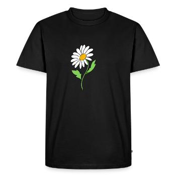 Marguerites - T-shirt Premium bio Homme - noir - Devant - Nico (187cm)