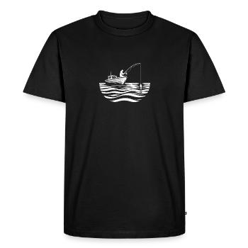 Les pêcheurs en haute mer - T-shirt Premium bio Homme - noir - Devant - Nico (187cm)