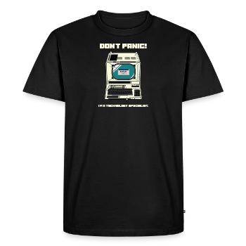 Pas de panique Je suis un spécialiste de la technologie Enseignant - T-shirt Premium bio Homme - noir - Devant - Nico (187cm)
