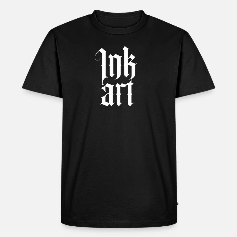 Tuschekunst - Männer Premium Bio T-Shirt - Schwarz