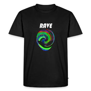 rave rave rave - T-shirt Premium bio Homme - noir - Devant - Nico (187cm)