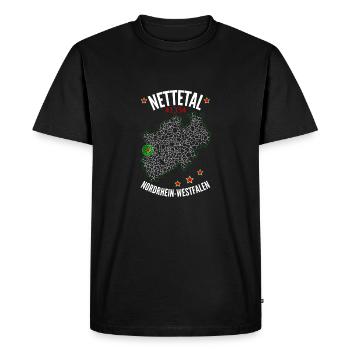 Location Nettetal - Men's Premium Organic T-Shirt - black - Front - Nico (187cm)