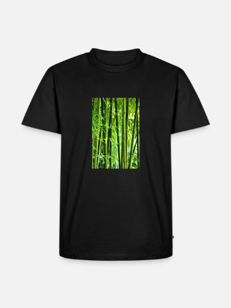Bambus Poster - Männer Premium Bio T-Shirt - Schwarz