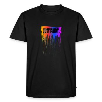 Just Paint - Männer Premium Bio T-Shirt - Schwarz - Vorne - Nico (187cm)