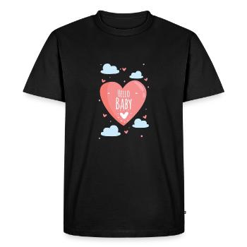 idée de cadeau naissance bébé enfant né naissance - T-shirt Premium bio Homme - noir - Devant - Nico (187cm)