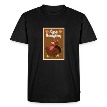 Thanksgiving turkey turkey thanksgiving - Men's Premium Organic T-Shirt - black - Front - Nico (187cm)