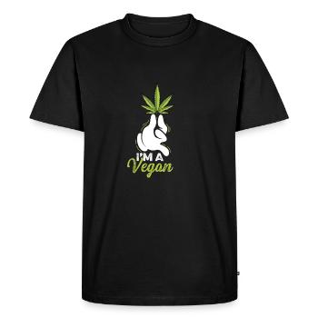 I am a vegan smoker poison - Men's Premium Organic T-Shirt - black - Front - Nico (187cm)