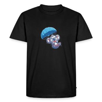 Koala effrayé - T-shirt Premium bio Homme - noir - Devant - Nico (187cm)