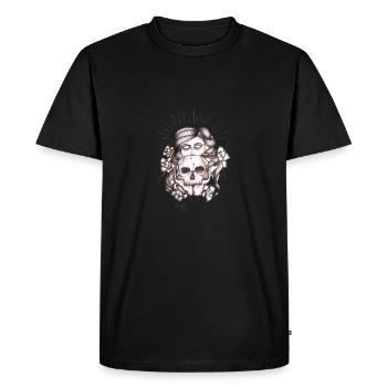 saint - T-shirt Premium bio Homme - noir - Devant - Nico (187cm)