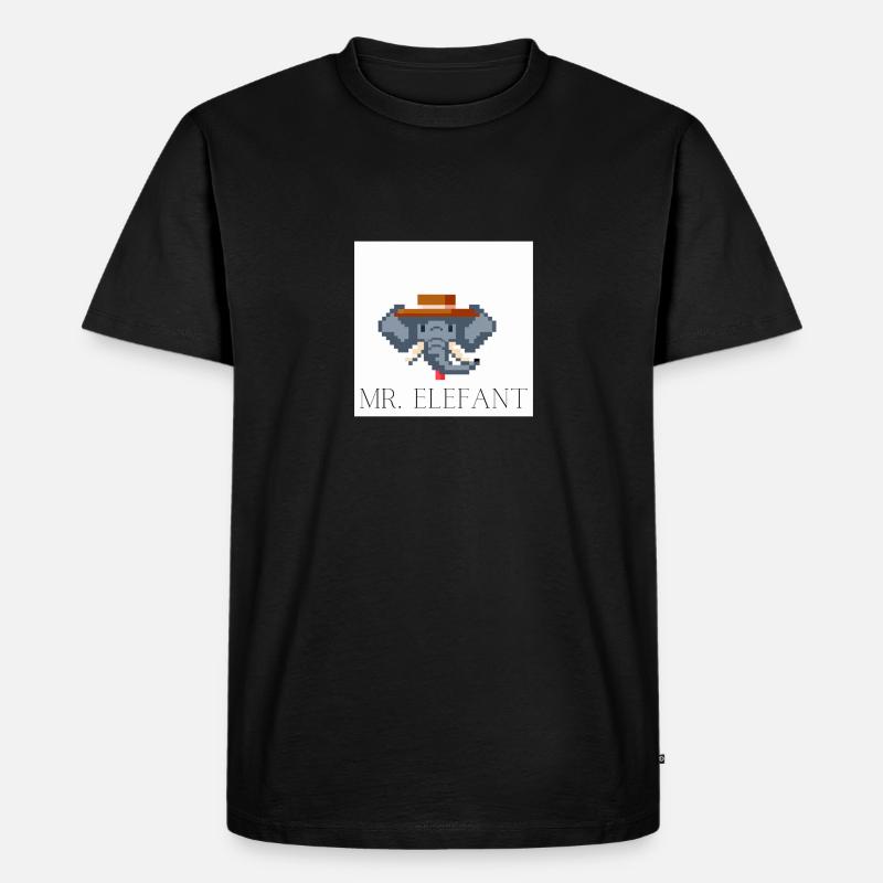 Mr Elefant - Männer Premium Bio T-Shirt - Schwarz