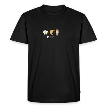 Petit déjeuner - T-shirt Premium bio Homme - noir - Devant - Nico (187cm)