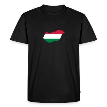 Hongrie - T-shirt Premium bio Homme - noir - Devant - Nico (187cm)
