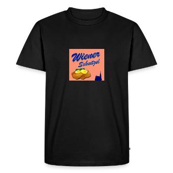 Wiener Schnitzel Kult Essen Küche Österreich Shirt - Männer Premium Bio T-Shirt - Schwarz - Vorne - Nico (187cm)