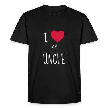 Uncle Aunt Cousin Onkel Oncle Family Vetter - Men's Premium Organic T-Shirt - black - Front - Nico (187cm)