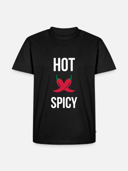 Hot & Spicy grill - Männer Premium Bio T-Shirt - Schwarz