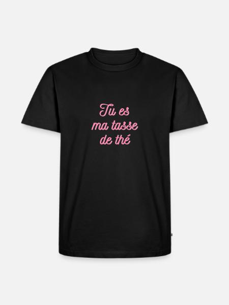 tasse de the - T-shirt Premium bio Homme - noir