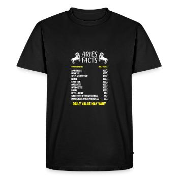Signe du zodiaque Bélier - T-shirt Premium bio Homme - noir - Devant - Nico (187cm)
