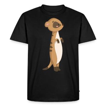 Chat de mer suricate - T-shirt Premium bio Homme - noir - Devant - Nico (187cm)