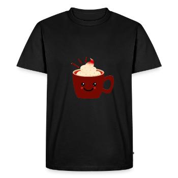 Funny mug - Men's Premium Organic T-Shirt - black - Front - Nico (187cm)