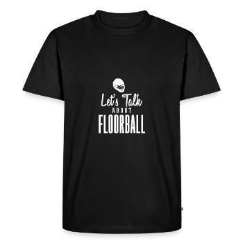 Drôle de Floorball Floorball T Shirt Cadeau - T-shirt Premium bio Homme - noir - Devant - Nico (187cm)