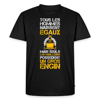Gros Engin Homme Meilleur - T-shirt Premium bio Homme - noir - Devant - Nico (187cm)