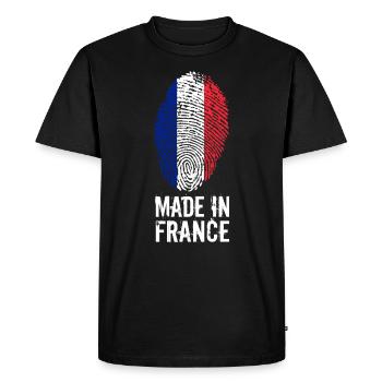 Made In France / France / République française - T-shirt Premium bio Homme - noir - Devant - Nico (187cm)