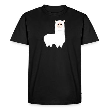 Alpaca Alpaka - Men's Premium Organic T-Shirt - black - Front - Nico (187cm)