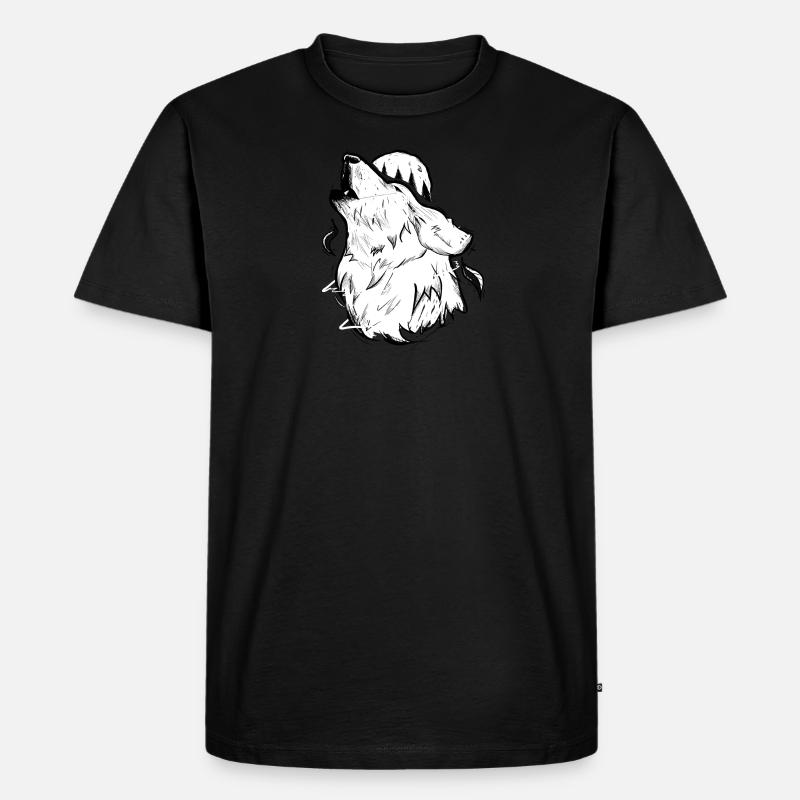 Howling Wolf - Männer Premium Bio T-Shirt - undefined