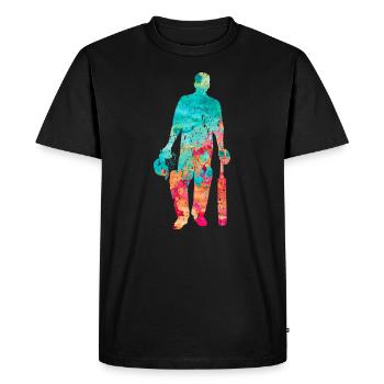 Cricketers in Popart - Men's Premium Organic T-Shirt - black - Front - Nico (187cm)