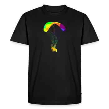 Motorized Paraglider Paraglider Rainbow - Men's Premium Organic T-Shirt - black - Front - Nico (187cm)