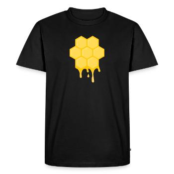 Peignes de miel - T-shirt Premium bio Homme - noir - Devant - Nico (187cm)