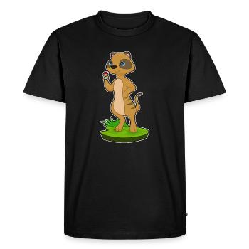 Meerkat Ring - Men's Premium Organic T-Shirt - black - Front - Nico (187cm)