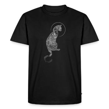 Illustration de chat mystique dans le style Zen - T-shirt Premium bio Homme - noir - Devant - Nico (187cm)