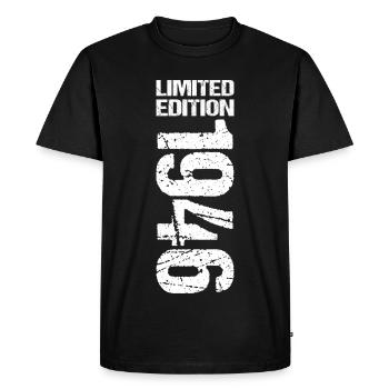 80e anniversaire Né en 1946 - T-shirt Premium bio Homme - noir - Devant - Nico (187cm)